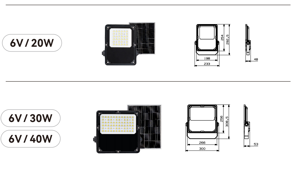 50w solar flood light